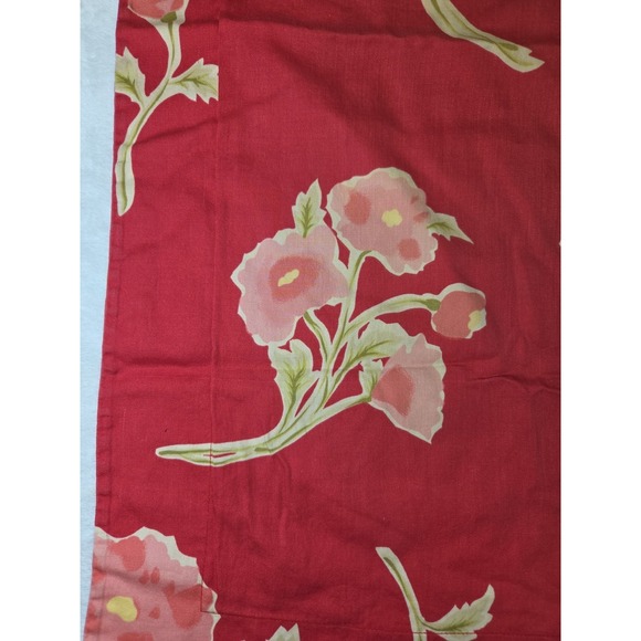 Pottery Barn "Red w/Pink Flowers" Standard Pillow Sham 100% Cotton - Picture 7 of 7